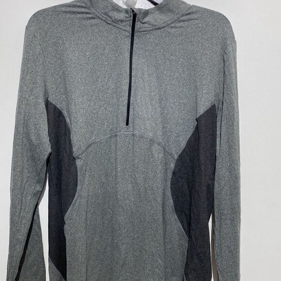 Spyder Active Men's Gray Black 1/4 Zip Long Sleeve Activewear Top Size XL - Picture 1 of 8